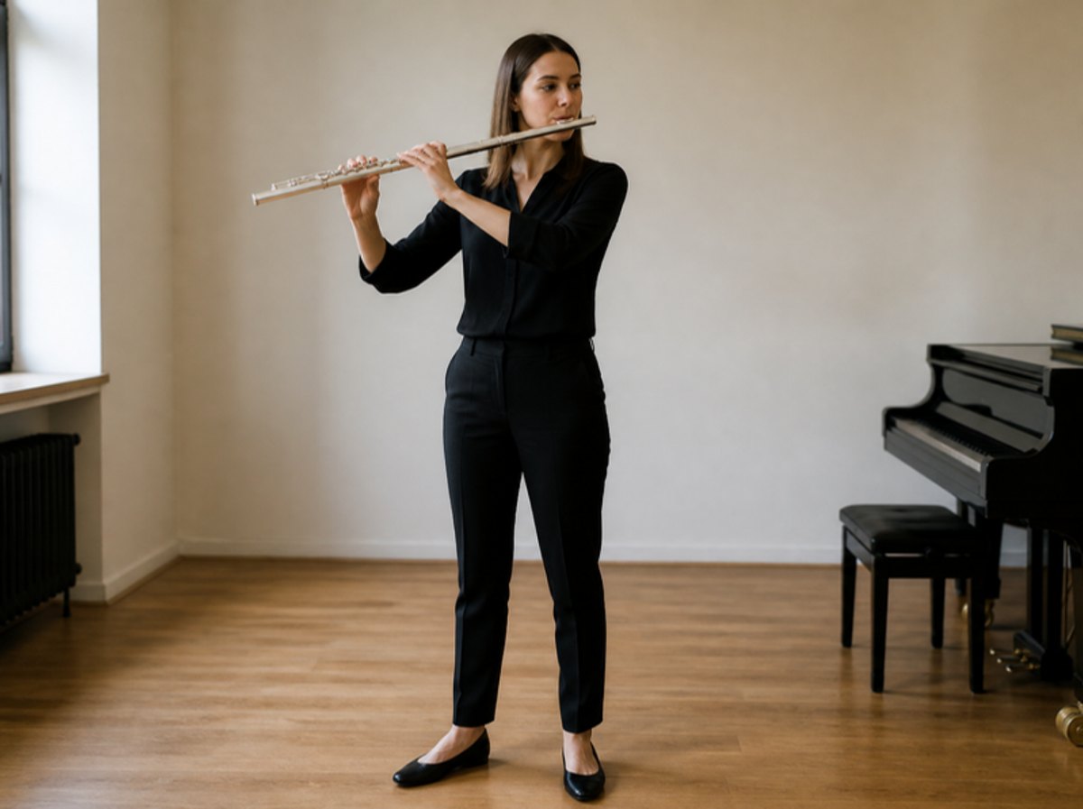 Standing with the flute
