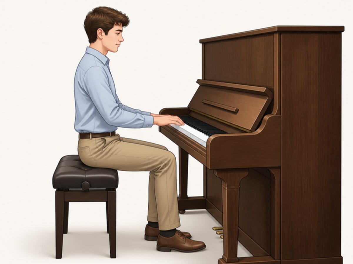 Sitting correctly at the piano